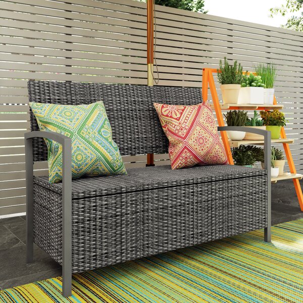 Sol 72 Outdoor Rattan Storage Bench & Reviews | Wayfair.co.uk